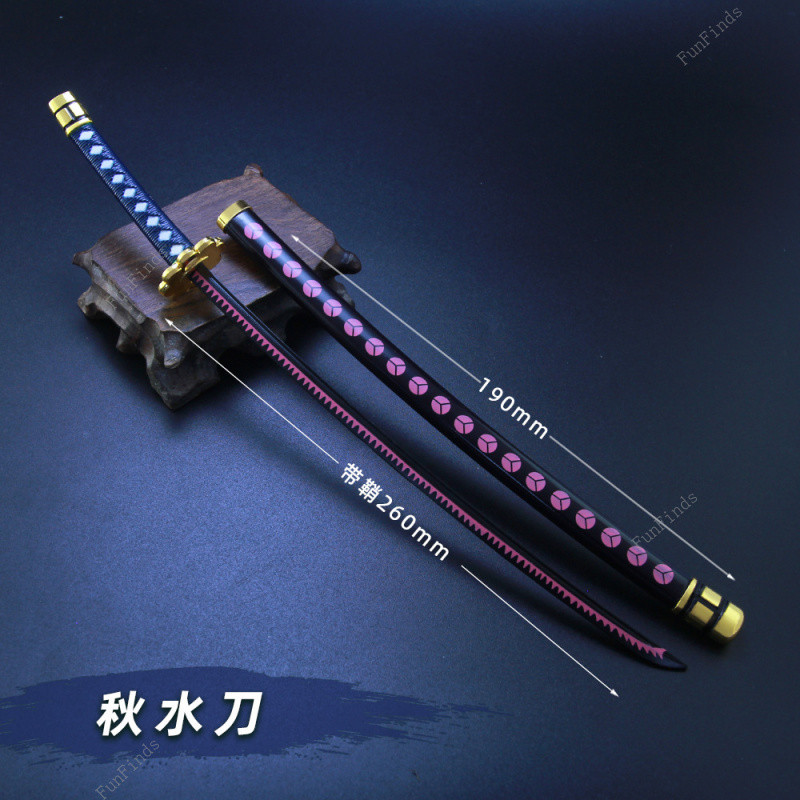 ﻿Shusui ของ ONE PIECE Zoro - แบบจําลองโลหะ Katana Blade สีดําพร้อม Scabbard
