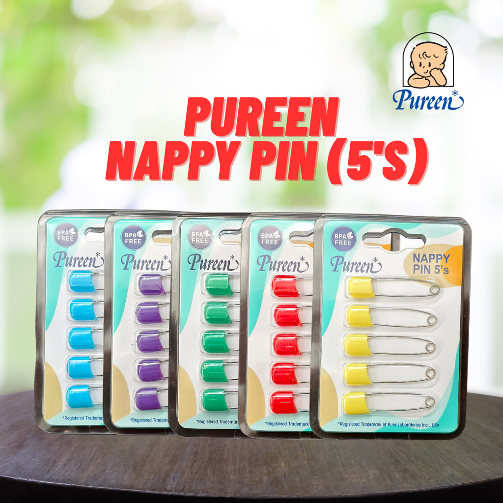 Pureen Baby Premium Nappy Pins พร้อมล็อคนิรภัย [5s/pkt] Pin Keselamatan Kain Lampin Pureen
