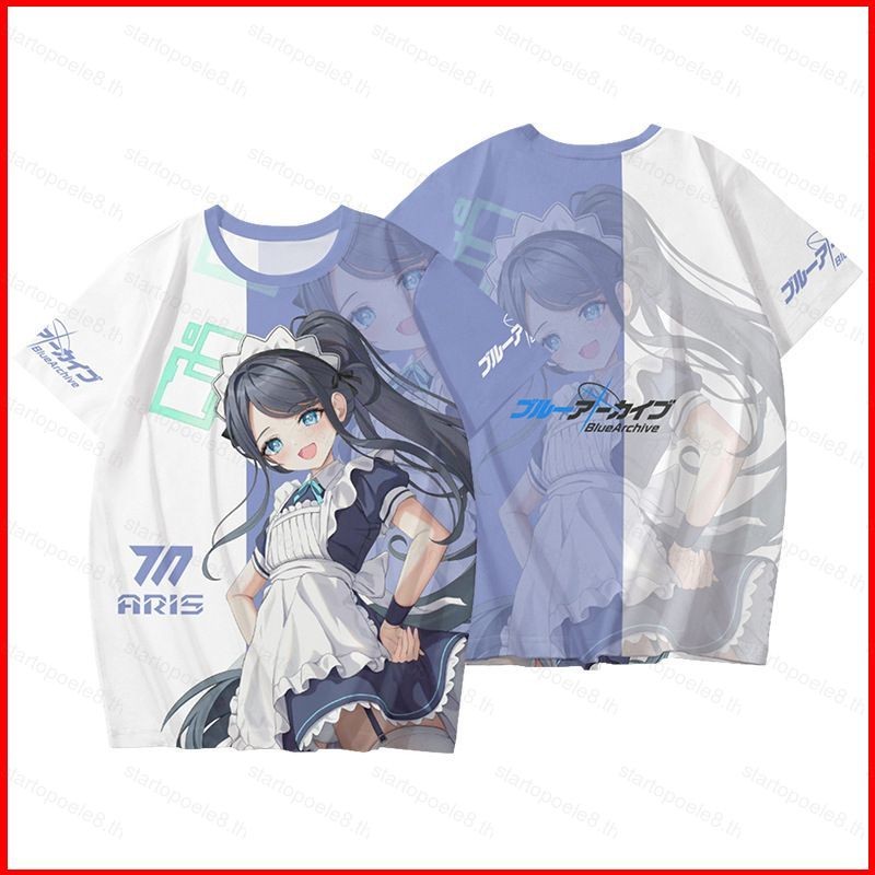 ST8 Blue Archive Tendou Arisu คอสเพลย์ผ้า 3D ฤดูร้อนเสื้อยืดอะนิเมะแขนสั้น ST8