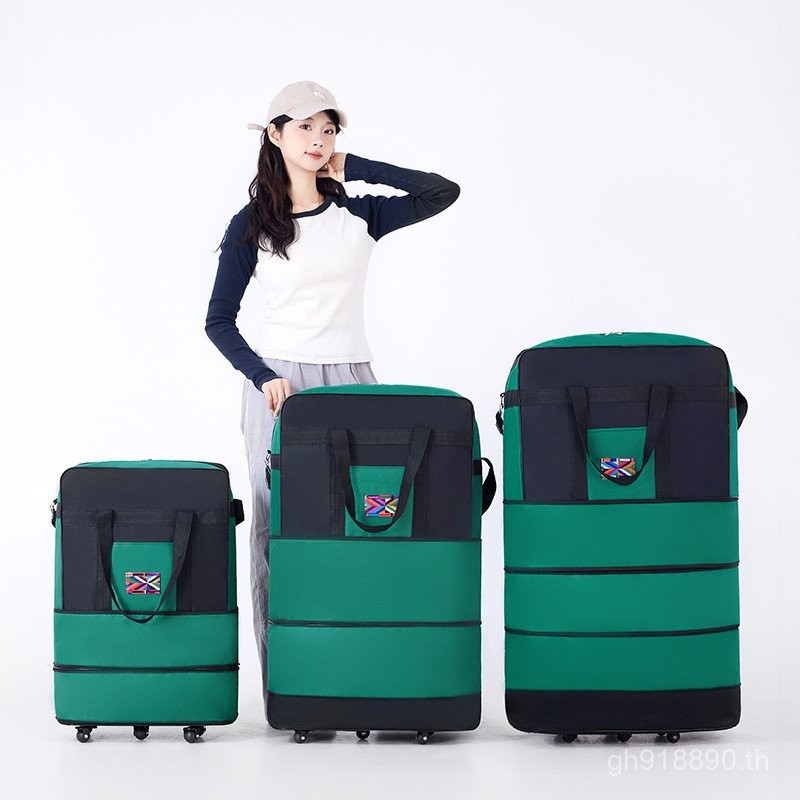 กระเป๋าเดินทางอเนกประสงค์มีล้อ 2025 กระเป๋าเดินทางกันน้ําสไตล์ใหม่พับขนาดใหญ่-ความจุ Air Consignment