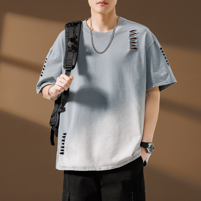 COD 2025 [Price Control 79.9] Reusable Mark Huafei American Heavyweight Distressed Short Sleeve T-Sh