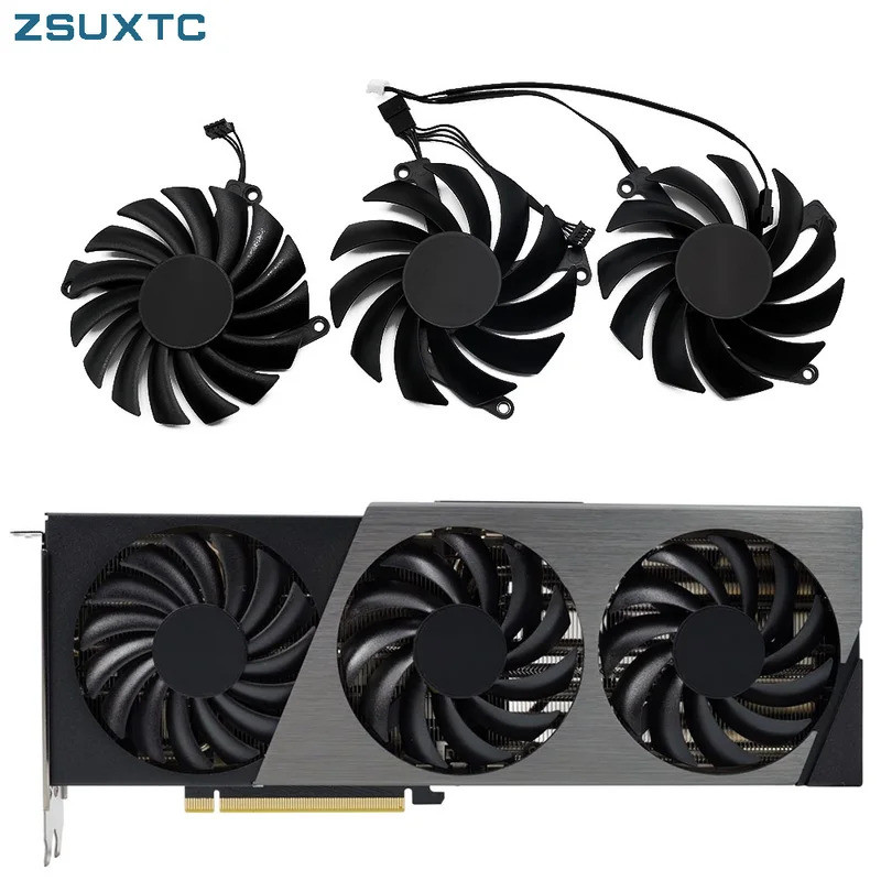 85 มม.CF-12910S CF-12915S Rtx4070 SUPER GPU Cooler สําหรับ Inno3d RTX 4070Ti 4060Ti X3 OC กราฟิกการ์