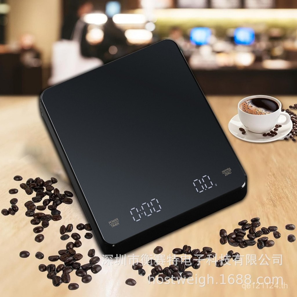 Coffee Scale Hand-Brewed Coffee Scale เวลากาแฟ type-c Electronic Scale Household Scale หน้าจอ LED ห้