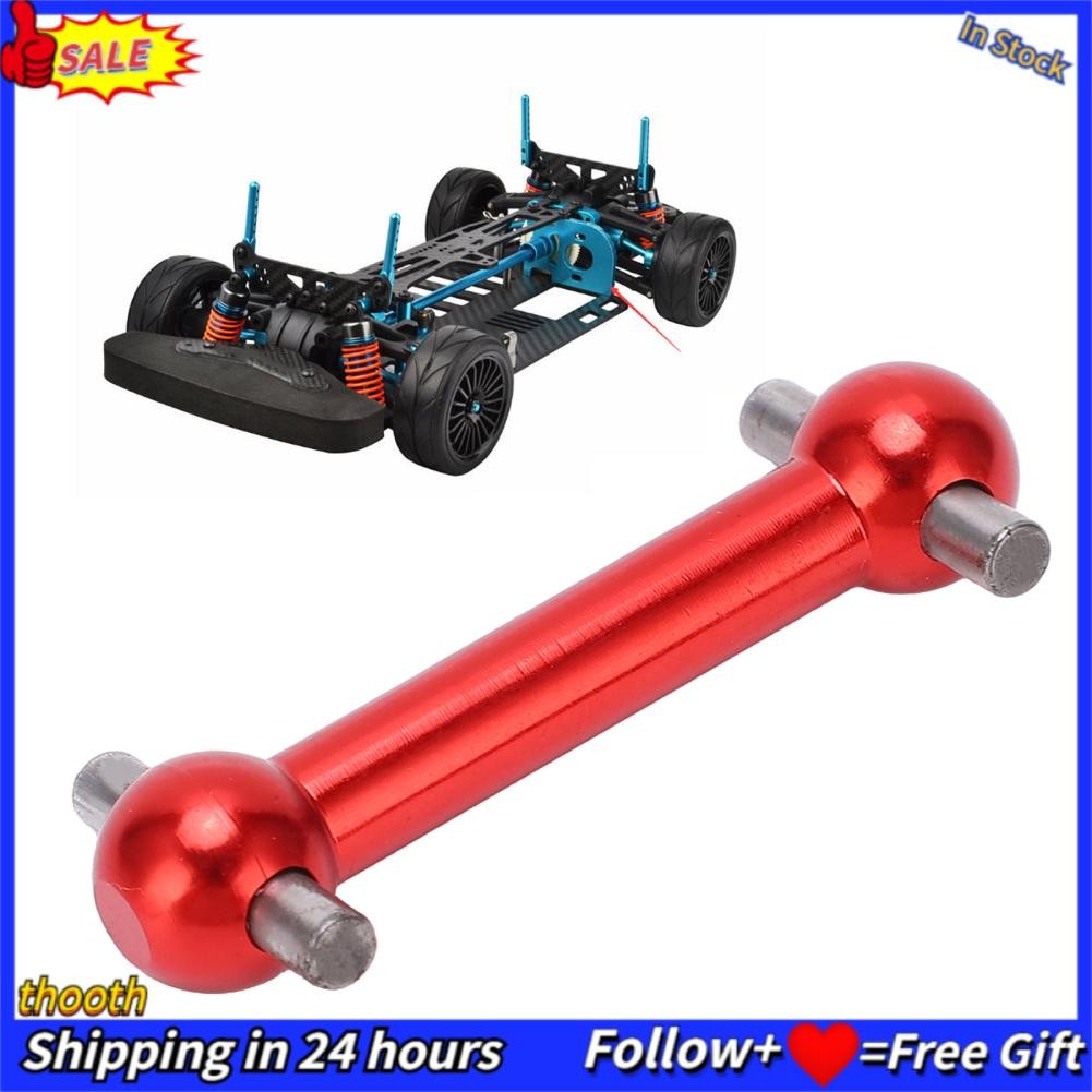 Thooth Thooth-th Dog Bone Shaft 4PCS Aluminum Alloy Drive Set สำหรับ TT01 TT02 RC RC ส่วนอัพเกรดชิ้นส่วนส่วน (เงิน)