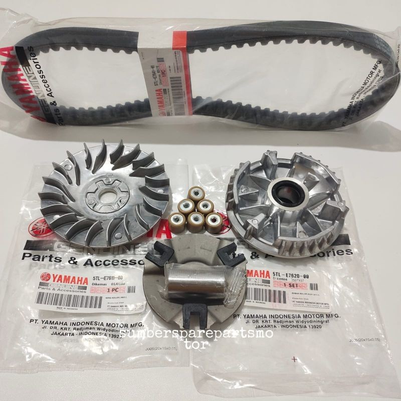 LK30DS Cvt Van Belt Package + Roller Housing Assy Set + พัดลมลูกกลิ้ง Mio Sporty Mio Smile Mio Soul 