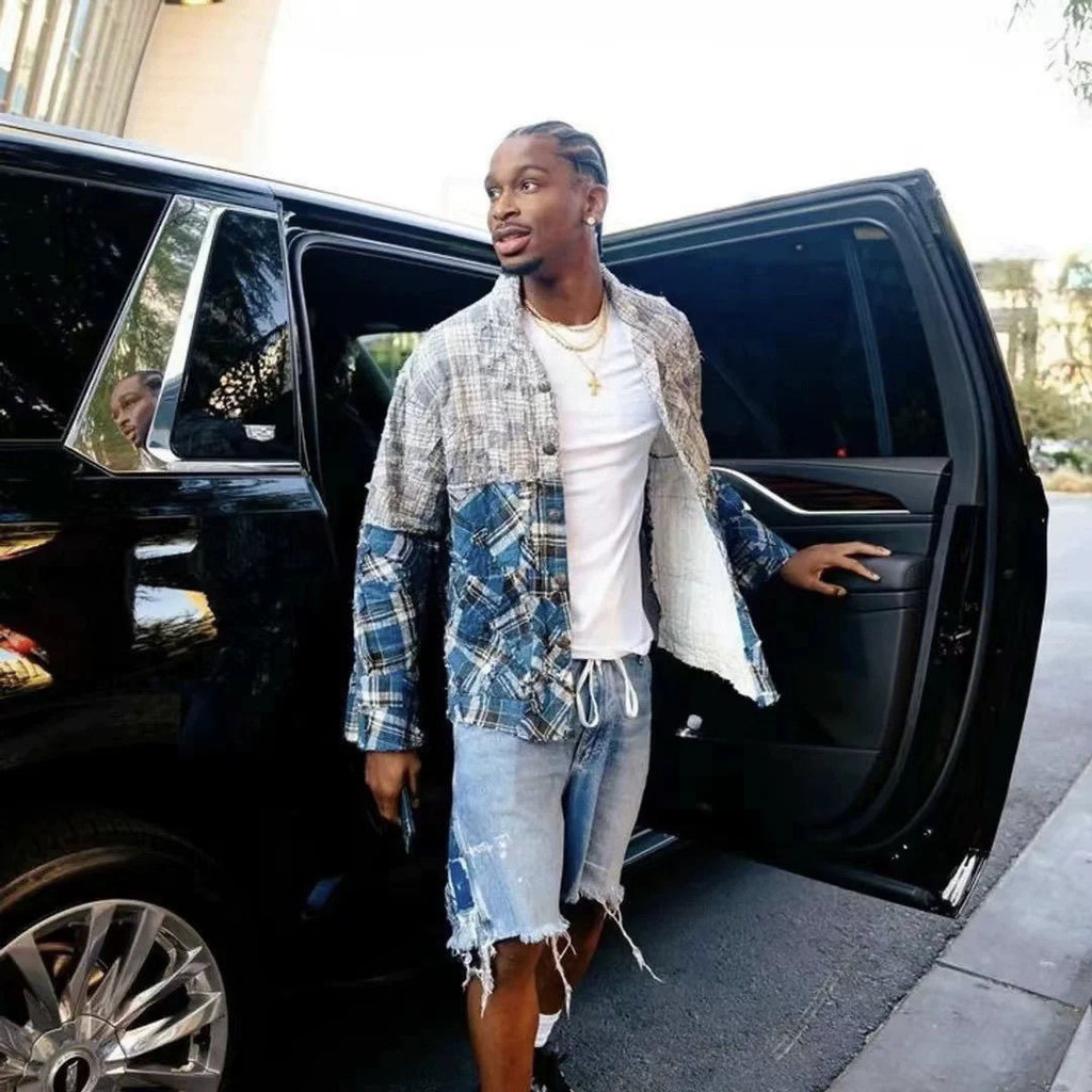 GALLERY DEPT INDIANA SHORT เมล็ดพิมพ์สั้นกางเกงAC风宽松短款男jorts