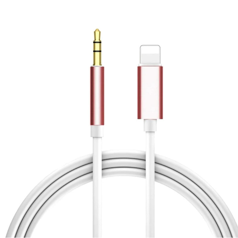 เหมาะสําหรับ iPhone Aux Cable Car 3.5mm Aux Cable เหมาะสําหรับ iPhone 5 และรุ่นเหนือและ iPad-Rose Go