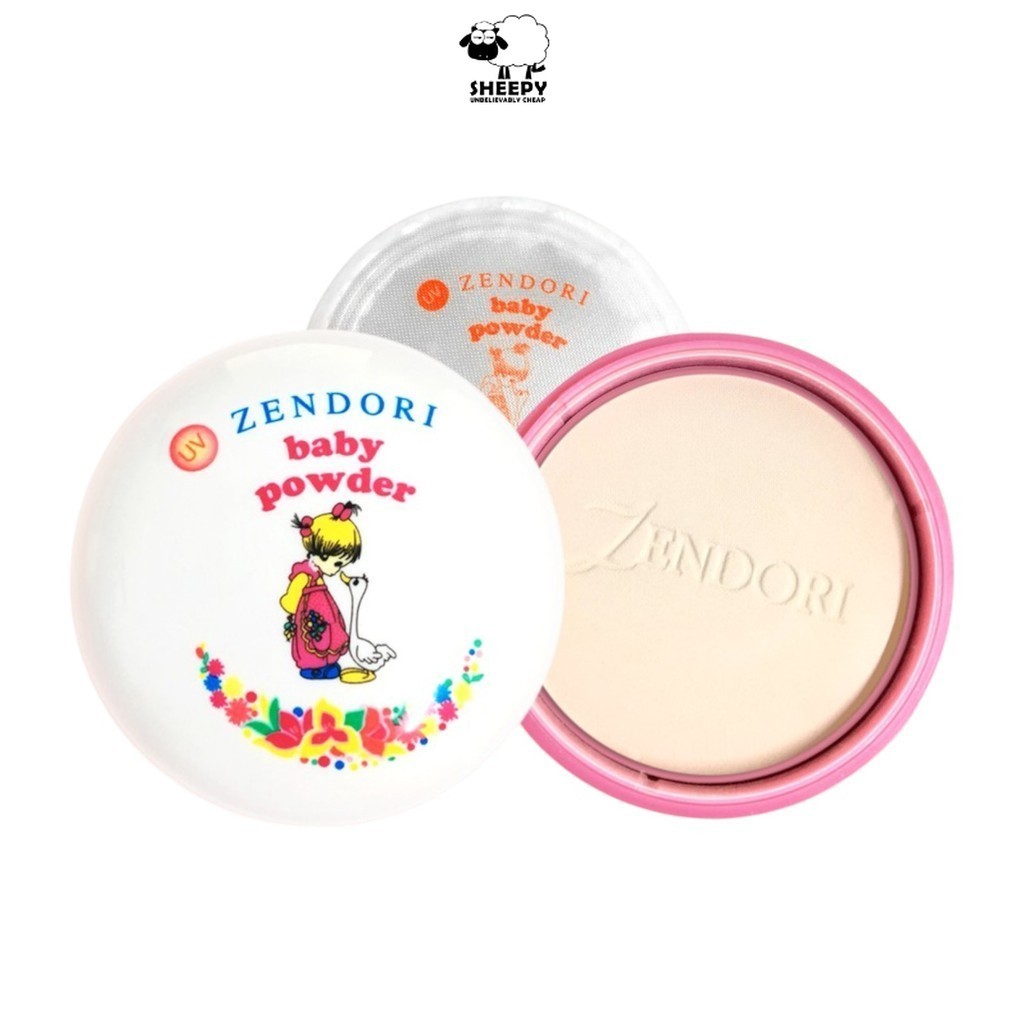 Zendori UV Protect Baby Powder แป้งเซนโดริ เนื้อแป้งเนียนละเอียด ไม่ผสมรองพื้น สำหรับผิวแพ้ง่าย