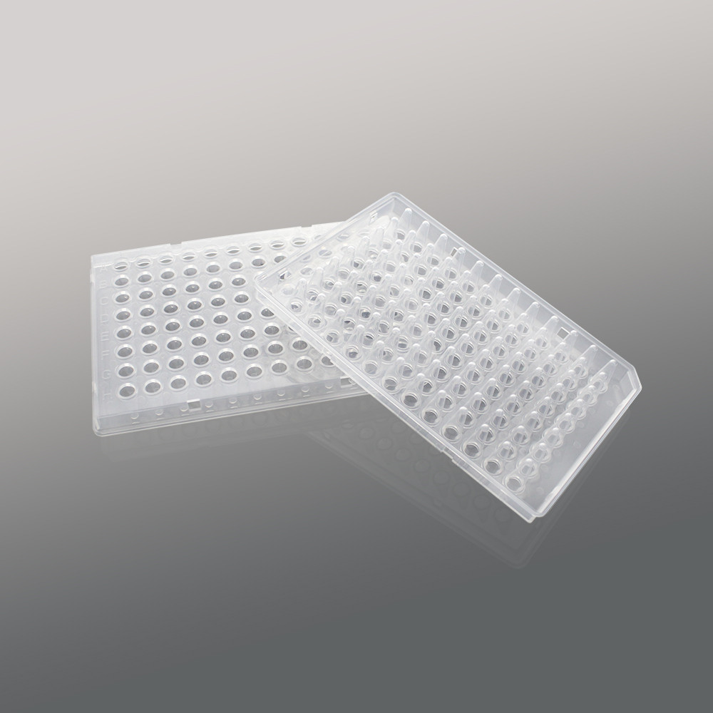 0.1mL 96-Well Semi-Skirted PCR Plate - Clear - เข้ากันได้กับระบบ Roche LightCycler