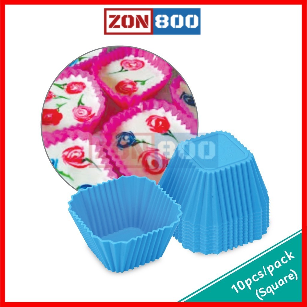 Jelly Mould / ถ้วยมัฟฟิน / ถ้วยพุดดิ้ง Acuan Jelly Square KA6 ถ้วยเยลลี่ // Acuan Jeli 10 ชิ้น