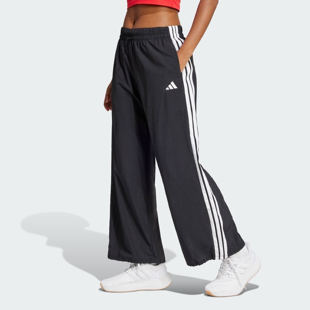 adidas Lifestyle Essentials 3-Stripes Lifestyle Woven Parachute Pants Women Black JE1306