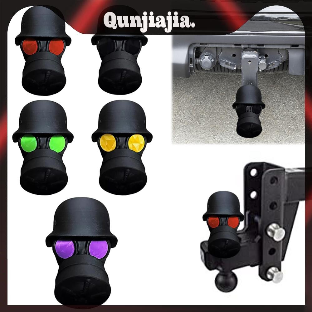 รถพ่วง Hitch Cover Trailer Hitch Ball Cover พร้อมหมวกกันน็อคและหน้ากากแก๊ส Hitch Trailer Protector ห