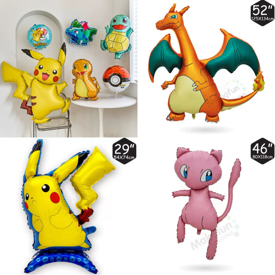 ใหม่สุดน่ารัก Charizard Pikachu แฟนตาซี Pokémon จัดแต่งทรงผมวันเกิด Party ตกแต่งพื้นหลังอลูมิเนียมฟิล์มบอลลูนวันเกิดตกแต่ง Party วันเกิดบอลลูน Party