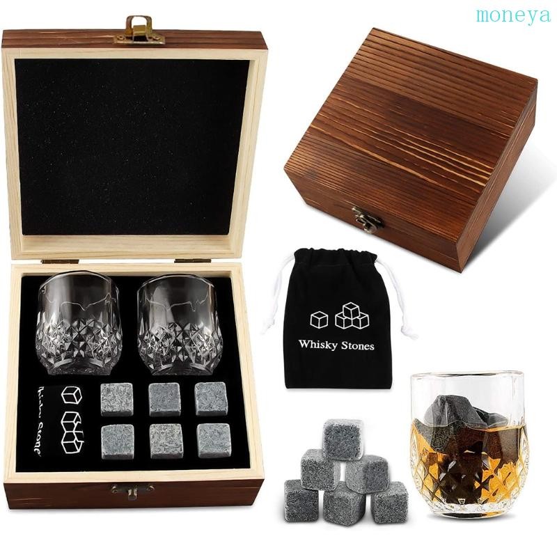Mya Whisky Stone พร้อมชุดแก้ววิสกี้และกล่องหินวิสกี้
