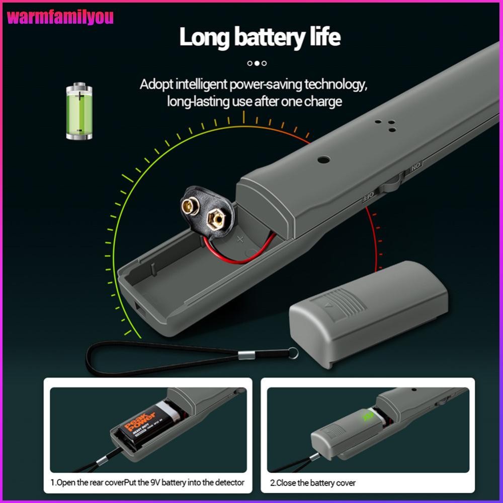 warmfamilyou Portable Tracker Pinpointer Alarm High Sensitivity Handheld Safety Scanner Scanner Secu