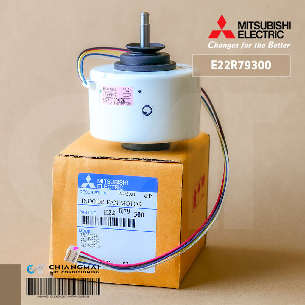 E22R79300 มอเตอร์แอร์ Mitsubishi Electric มอเตอร์แอร์มิตซูบิชิ มอเตอร์คอยล์เย็น 56W. RC0J56-AC N748H