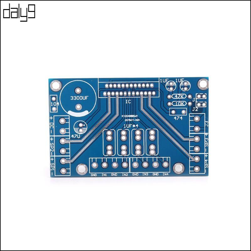 Dal TDA7388 บอร์ดเครื่องขยายเสียงสี่ช่อง 4x41W สําหรับ DC 12V-14 5V PCB Bare Board