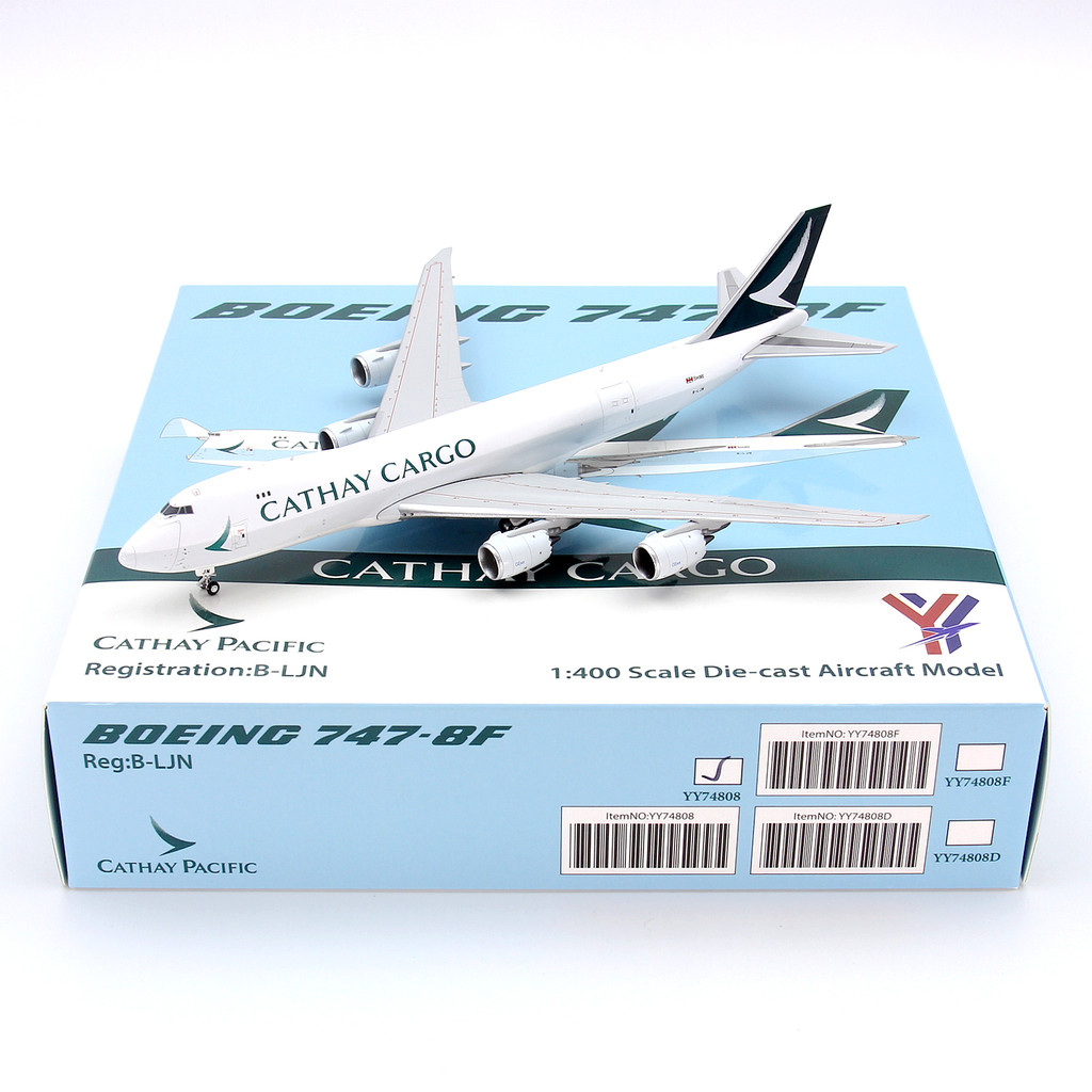 YY Wings Cathay Pacific Airlines Boeing B747-8F B-LJA B-LJC B-LJN เครื่องบินรุ่น 1/400