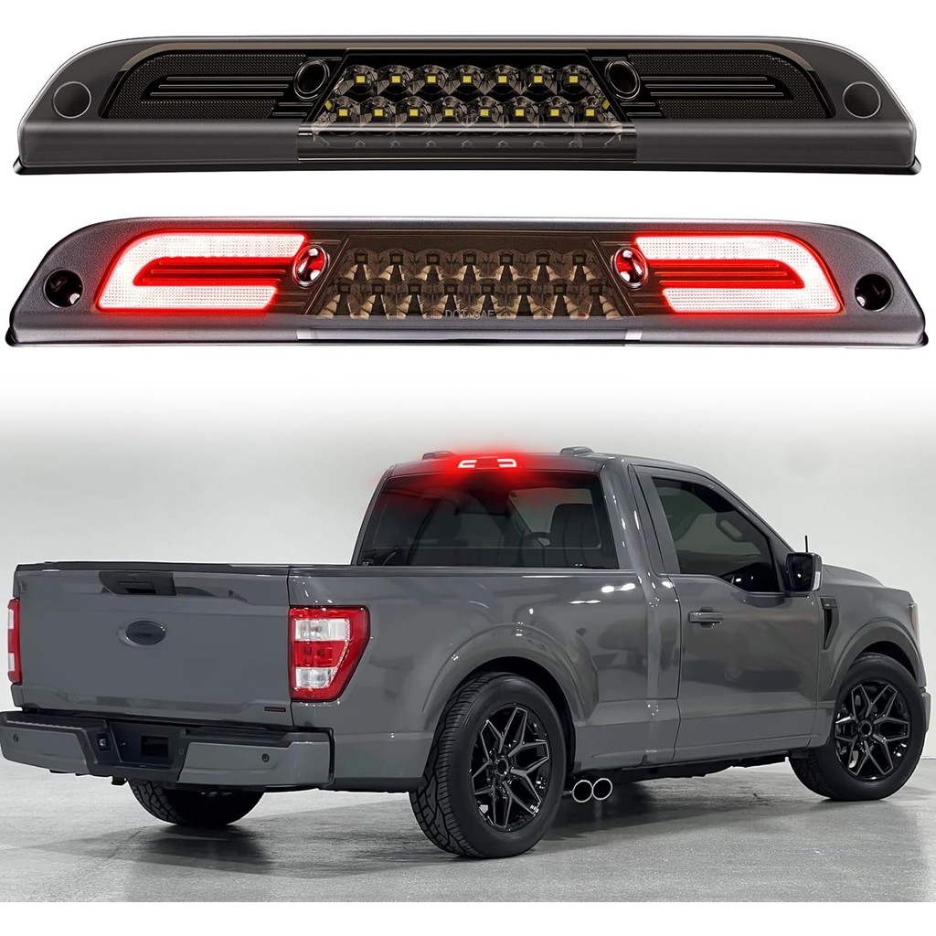 ไฟเบรคที่สาม LED เข้ากันได้กับ 2015-2024 F150, 2017-2024 F250 F350 F450 F550, 2019-2024 Ranger, 2021