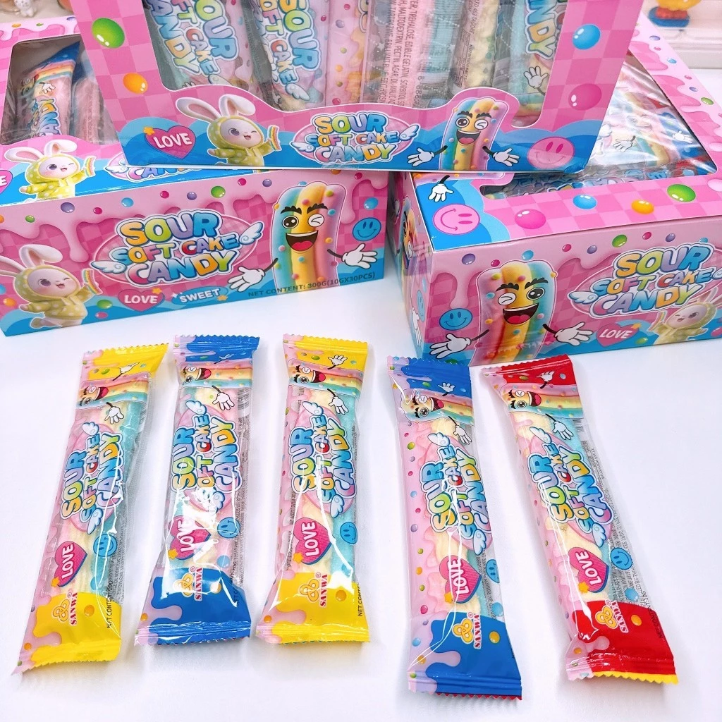 มาชเมลโล่ก้อนเมฆ พาสเทล แท่งยาว < 1 กล่อง 30 ชิ้น >