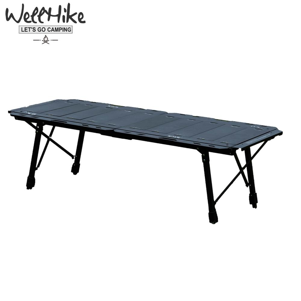 🚚จัดส่งในกรุงเทพฯ🚚WELLHIKE โต๊ะแคมป์ปิ้งพับได้อลูมิเนียมน้ำหนักเบาสำหรับปิกนิก ทำอาหารชายหาด เดินป่า และตกปลา