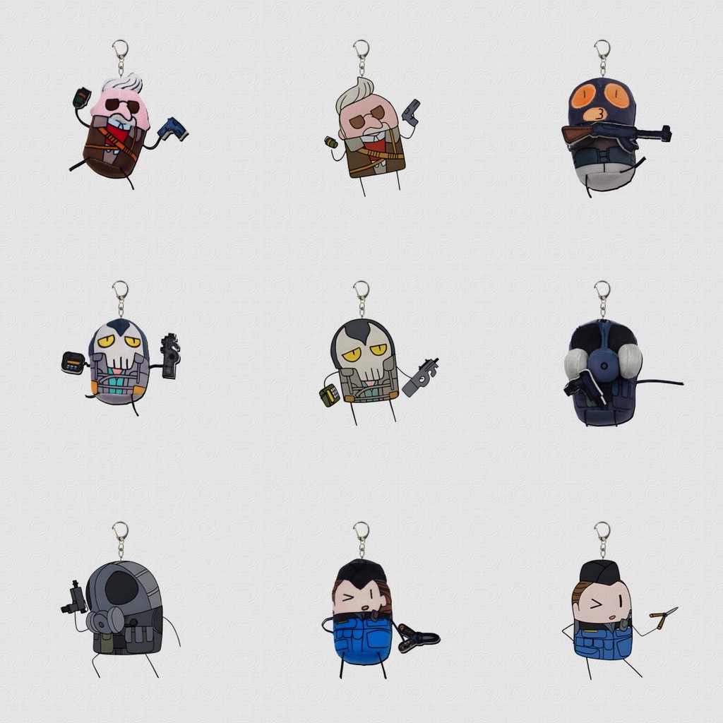 6 ซม.ร้อนอะนิเมะ charm รุ่น Q ทหาร fps Cs2 เกมอะคริลิคพวงกุญแจคอสเพลย์ตัวละครเครื่องประดับอุปกรณ์เสร