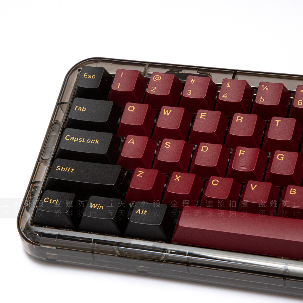 Red Samurai Keycap โรงงานเดิมความสูง PBT Two-Color Craft สีดํา IKBC Ningzhi 61/75/84/87/980/104