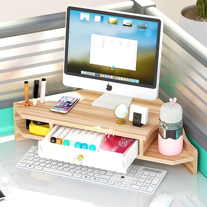 Elevated Rack คอมพิวเตอร์เดสก์ท็อปมุม Plus เดสก์ท็อปคอสนับสนุนสามเหลี่ยม jh Monitor Office ชั้นวางหน