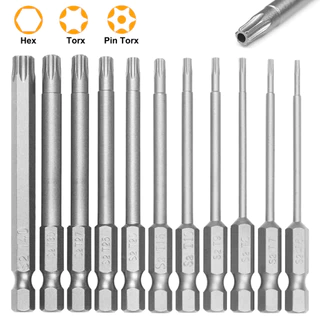 11 ชิ้น Torx ไขควง ชุด Bit 1/4 นิ้ว Hex Shank Tough Torx Star Hex ชุดรักษาความปลอดภัยสำหรับรถยนต์