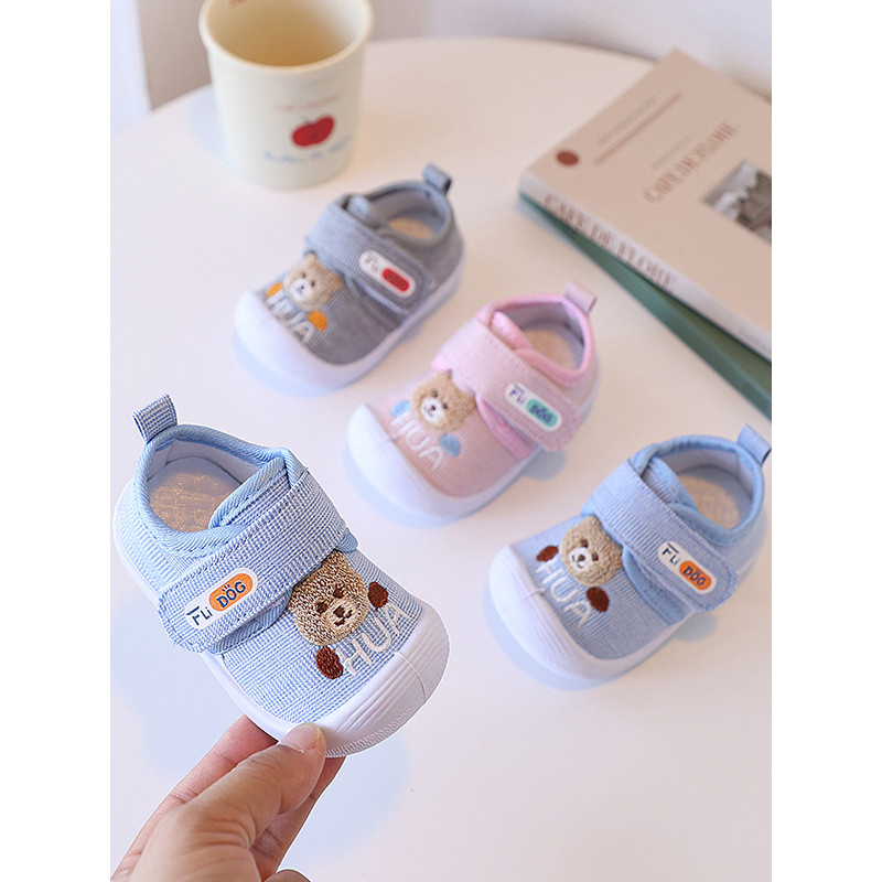 ฤดูใบไม้ผลิฤดูใบไม้ร่วงสไตล์ใหม่ Calling รองเท้าชายหญิงเด็กทารก 0-1-2 ปีการ์ตูน Soft-Soled Anti-Slip