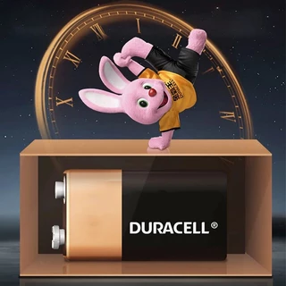 แบตเตอรี่อัลคาไลน์ Duracell 9V (1 ชิ้น) 9V Duracell Original ติดทนนานไม่ติด