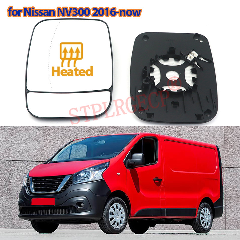 สําหรับ Nissan NV300 2016-now เปลี่ยนด้านข้างกระจกมองหลังกระจกทําความร้อนเลนส์กระจกอุ่นพร้อมแผ่น
