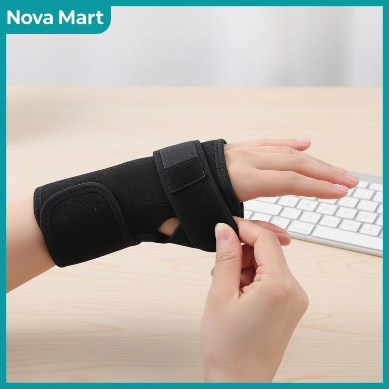 NOVA Mart COD สายรัดข้อมือโลหะบรรเทาอาการปวดข้อมือปรับได้สายรัดข้อมือนิ้วโป้ง