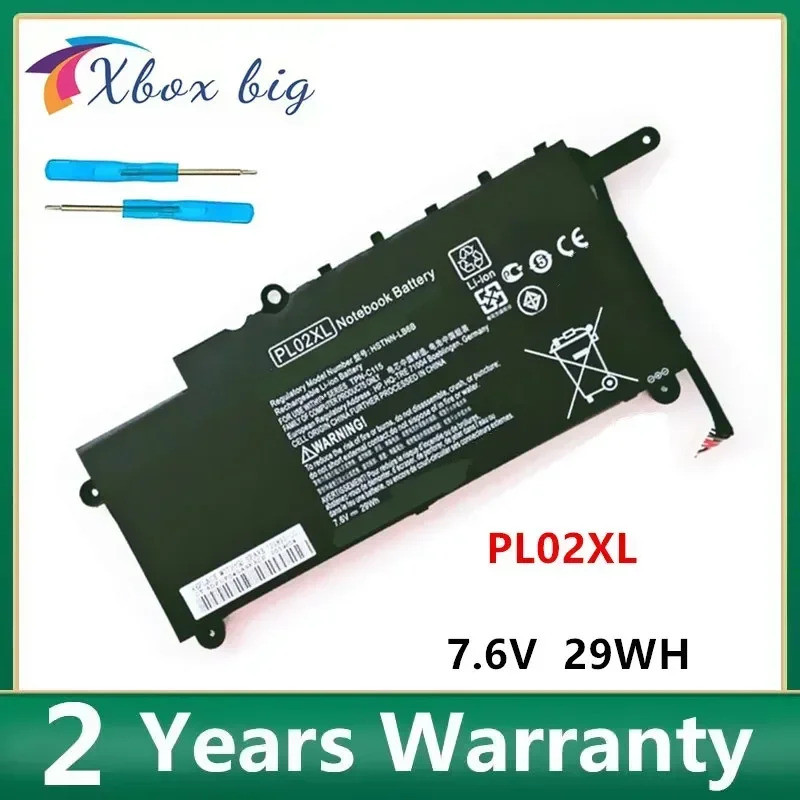 7.6V 29WH PL02XL แบตเตอรี่สําหรับ HP Pavilion 11 X360 11-n010dx 11-n000snx 11-N014TU 11-N030TU 75168