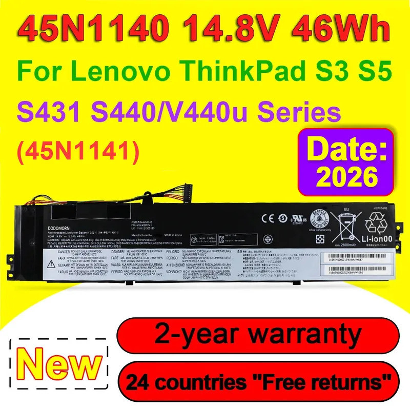 45N1140 45N1141 สําหรับ Lenovo Thinkpad S3 S5 S431 S440 V4400U Series 121500159 121500158 45N1139 45