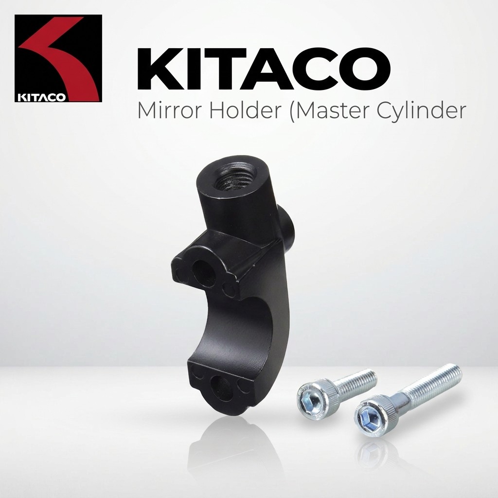ที่ยึดกระจก KITACO (ติดตั้งที่แม่ปั๊มเบรก) สีดำ (562-0500010) | KITACO Mirror Holder, Master Cylinde