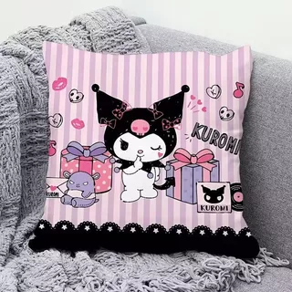 Kuromi Sanrio สาวน่ารักเบาะหมอนหอพักปลอกหมอนการ์ตูนห้องนอน Office B