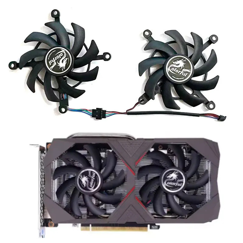 *2PCS 85MM RTX 2060 2060Super GPU พัดลมสําหรับ Colourful GeForce RTX2060 GTX 1660 TI 1660 Super กราฟ