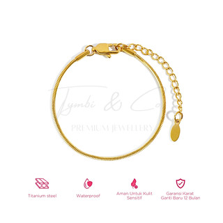 Tymbi&Co - luwina Bracelet | Gelang Titanium Anti Karat Unisex