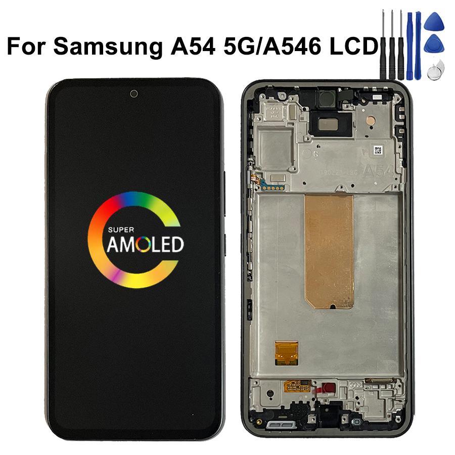 6.4 Super AMOLED สําหรับ Samsung A54 5G จอแสดงผล A546U A546B A5460 จอแสดงผล Touch Screen Digitizer สําหรับ Samsung A546 LCD