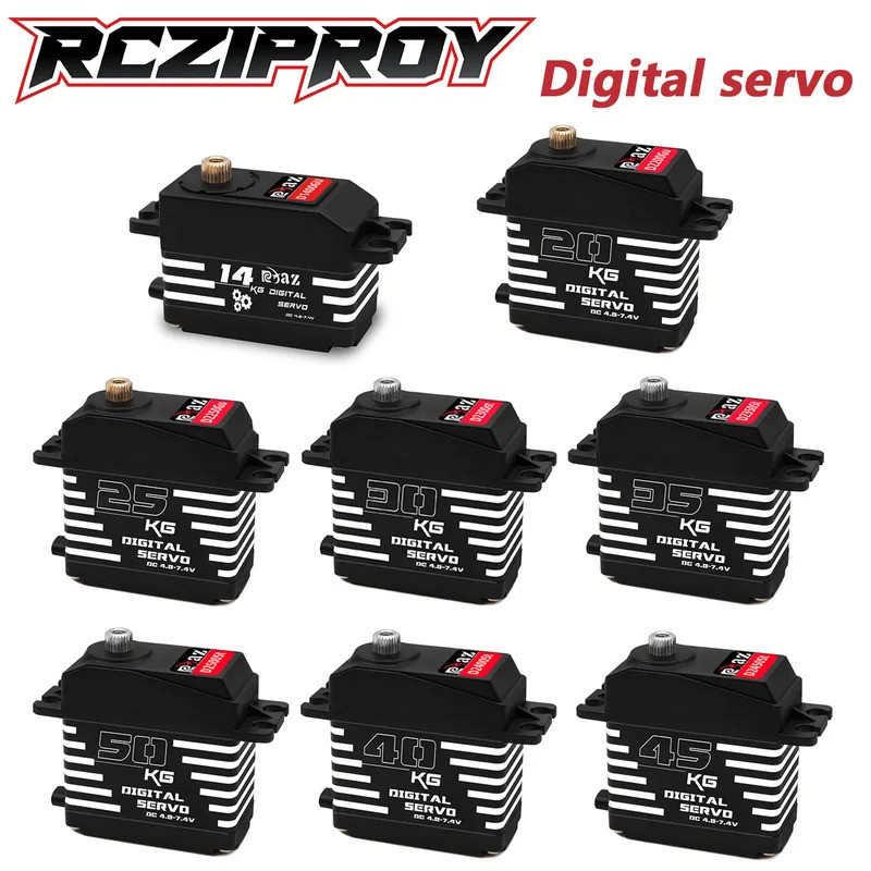 RC 14KG 20KG 25KG 30KG 35KG 40KG 45KG 50KG Brushless Servo แรงบิดสูงโลหะ Enclosure Servo RC รถ/เรือเ
