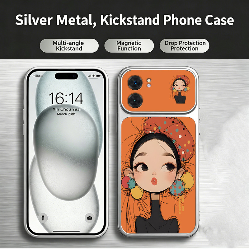สําหรับ OPPO a6x A6 PRO 4g A6t a6S A6c PRO A6 5g ฝาครอบโทรศัพท์ความวิตกกังวล Softcase ซิลิโคนกันกระแทกออกแบบใหม่ความงามน่ารักสีส้มสําหรับสาว DSCMD1