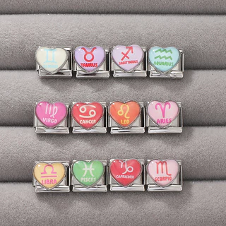 ICB Love Series Constellation Elements Italian Charm Modular Bracelet Titanium Steel Stamping Couple DIY Bracelet Accessories