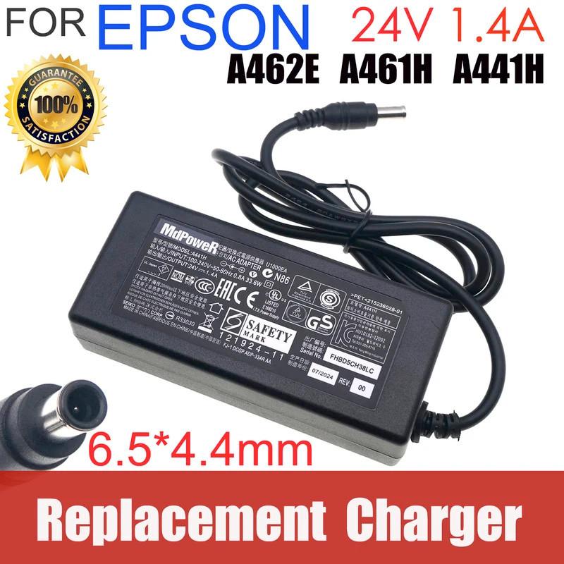 24V 1.4A 1.3A 1.37A A441H A291E Original AC Adapter สําหรับ Epson Scanner เครื่องพิมพ์ J143A 2480 35