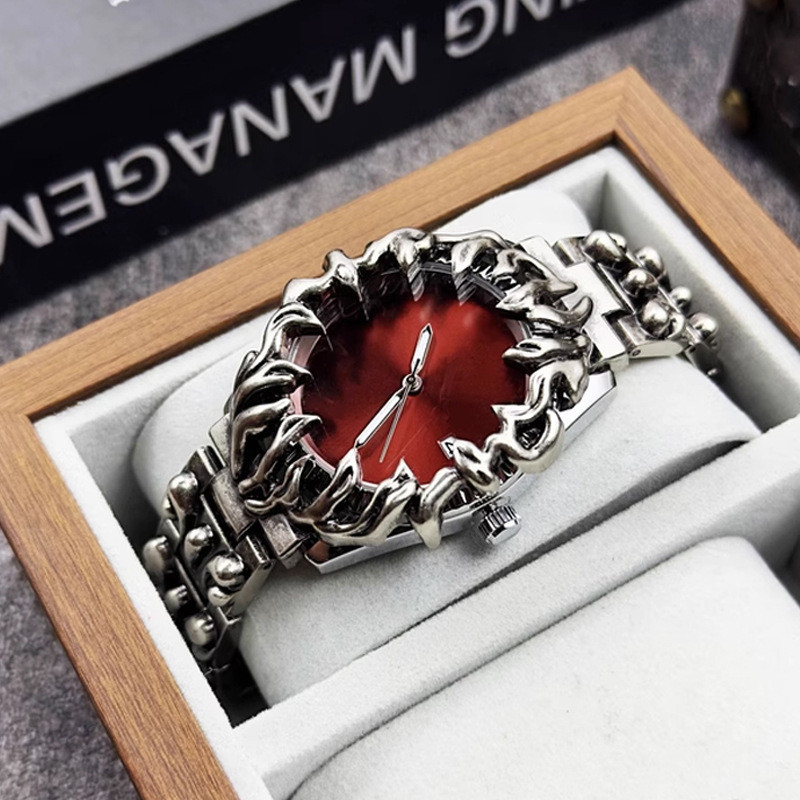 Claw Watch alabaster Style Retro y2k ยุโรปอเมริกันนาฬิการูปพิเศษพรีเมี่ยม ins Niche Watch QAXA
