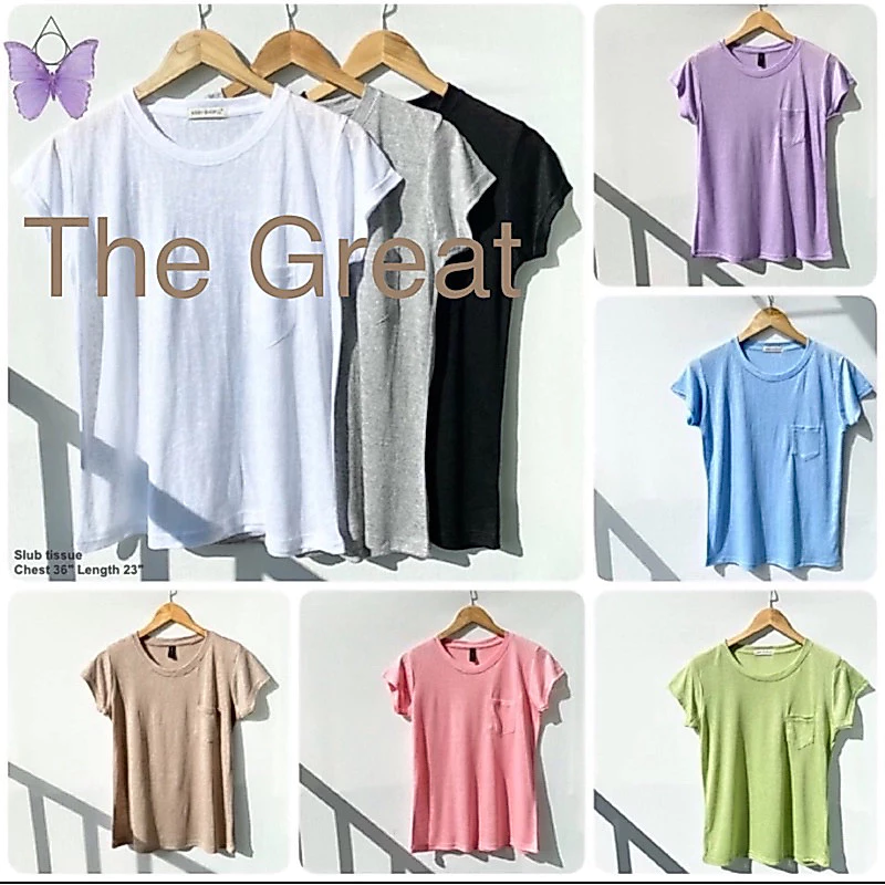 เสื้อยืดคอกลมมีกระเป๋า ผ้าสลาฟ