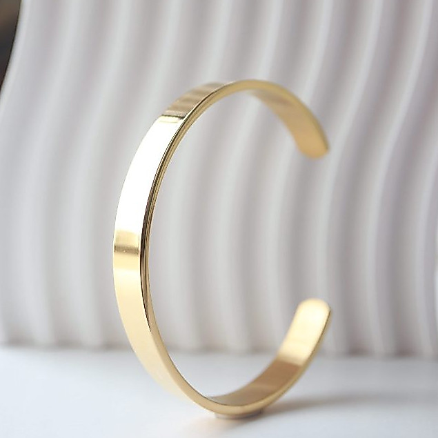 𝐴𝑆𝐻𝐼𝑅𝐴 | กำไลสแตนเลส ไม่ลอก (Titanium 18k gold plated) unisex 18k golg plated bangle