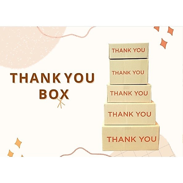 กล่องพัสดุ กล่องไปรณีย์ thankyou (แพ็ค20ใบ) 🔥พร้อมส่ง🔥 กล่องเบอร์ C-D-E-F-G-H-M-L กล่องน่ารัก กล่องฝาชน ถูกที่สุด ขายส่ง
