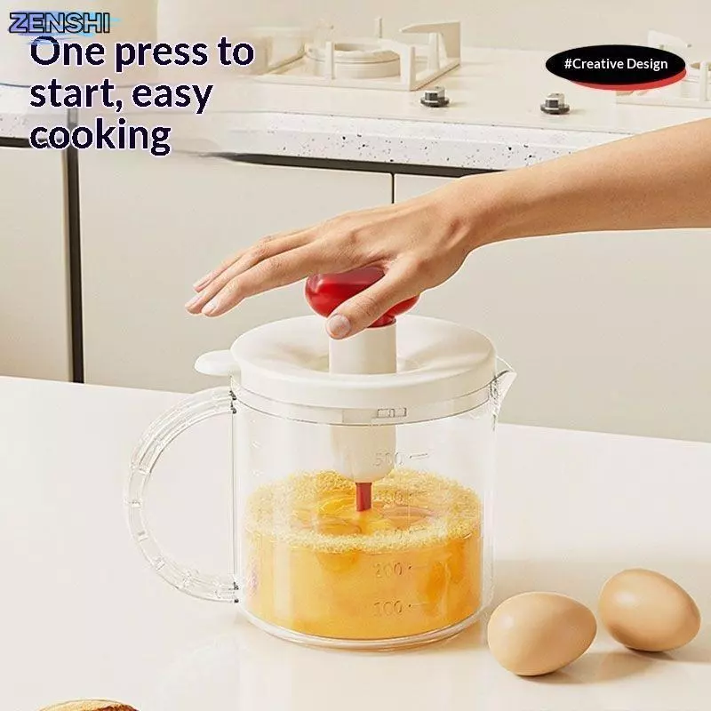Zen-t Home Egg Cup Manual Press Egg Churn Cream Whipper thumbnail 9