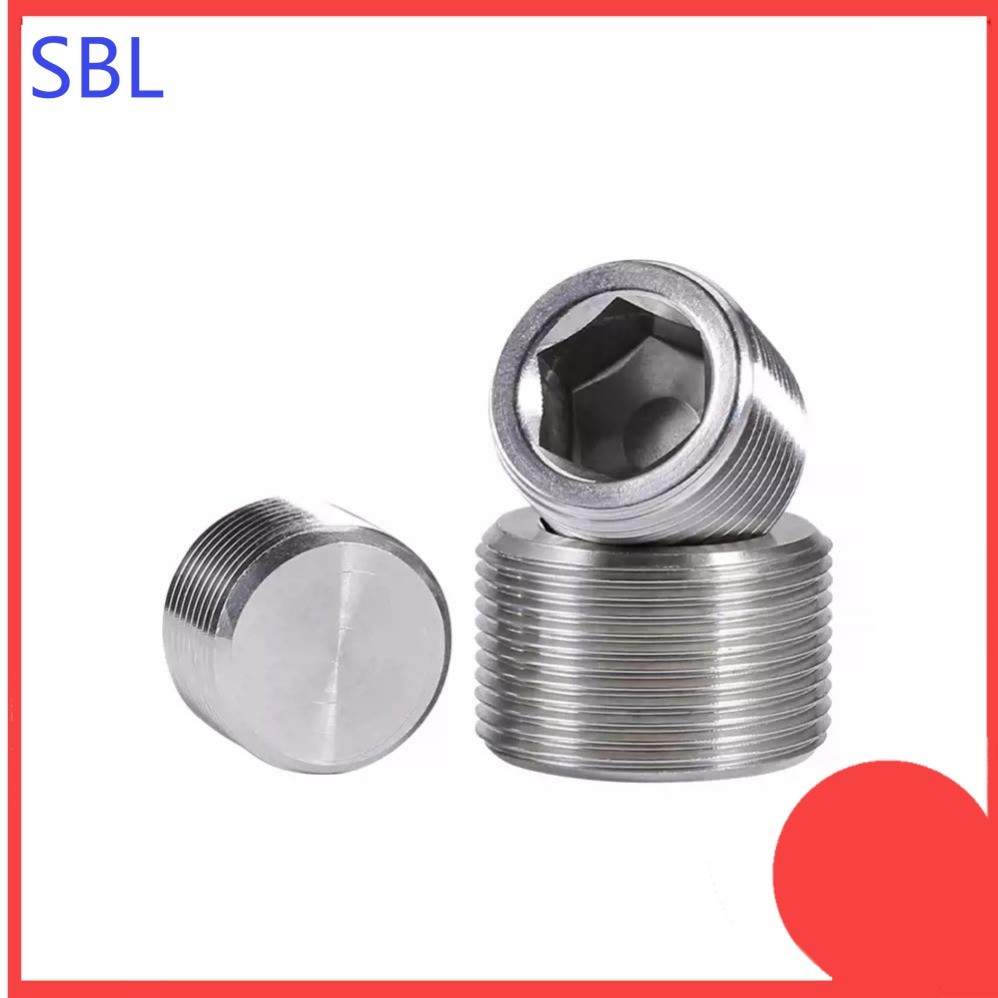 304 ปลั๊กหกเหลี่ยมสแตนเลส NPT/PT ลวดด้านนอกปลั๊กตุ๊กตา 2RC ท่อปลั๊กคอ NPT น้ํามัน SS-HX